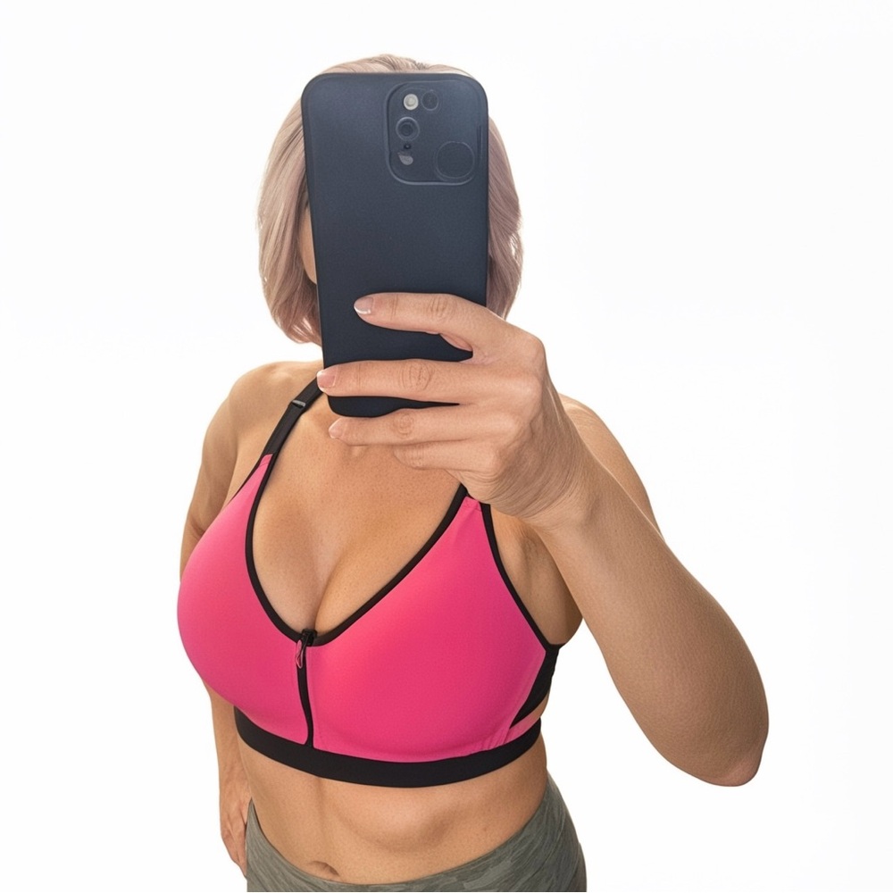 Victoria's Secret Pink and Black Sports Bra